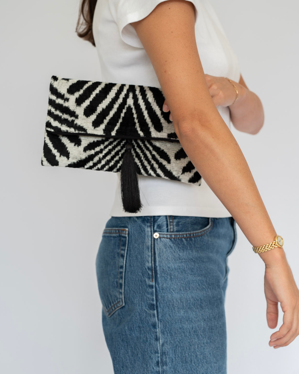 The After Hours Velvet Ikat Clutch