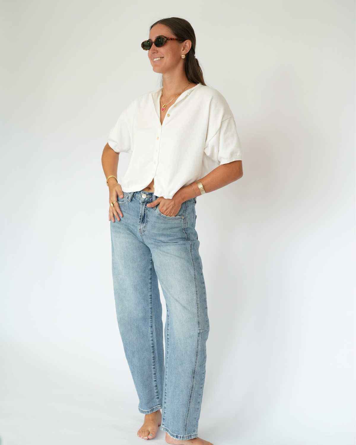 Lacy Mid Rise Demin