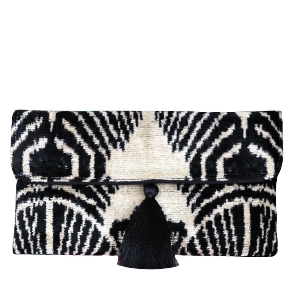 The After Hours Velvet Ikat Clutch