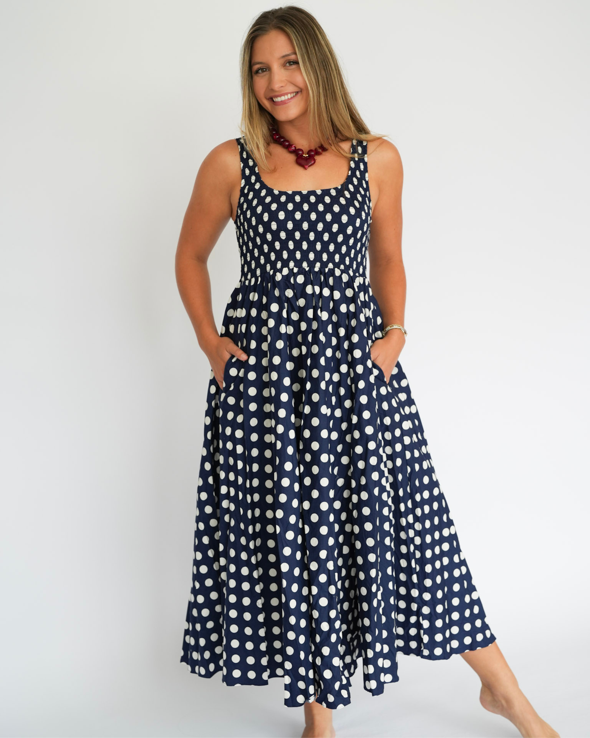Ella Polka Dot Maxi Dress