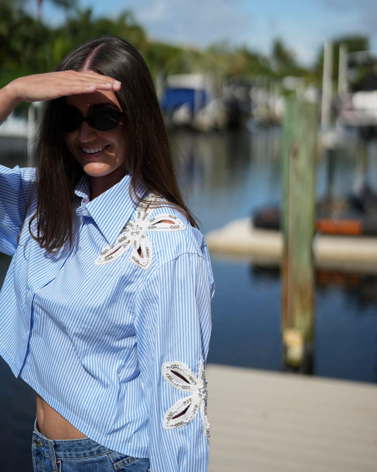 Flora Button Up