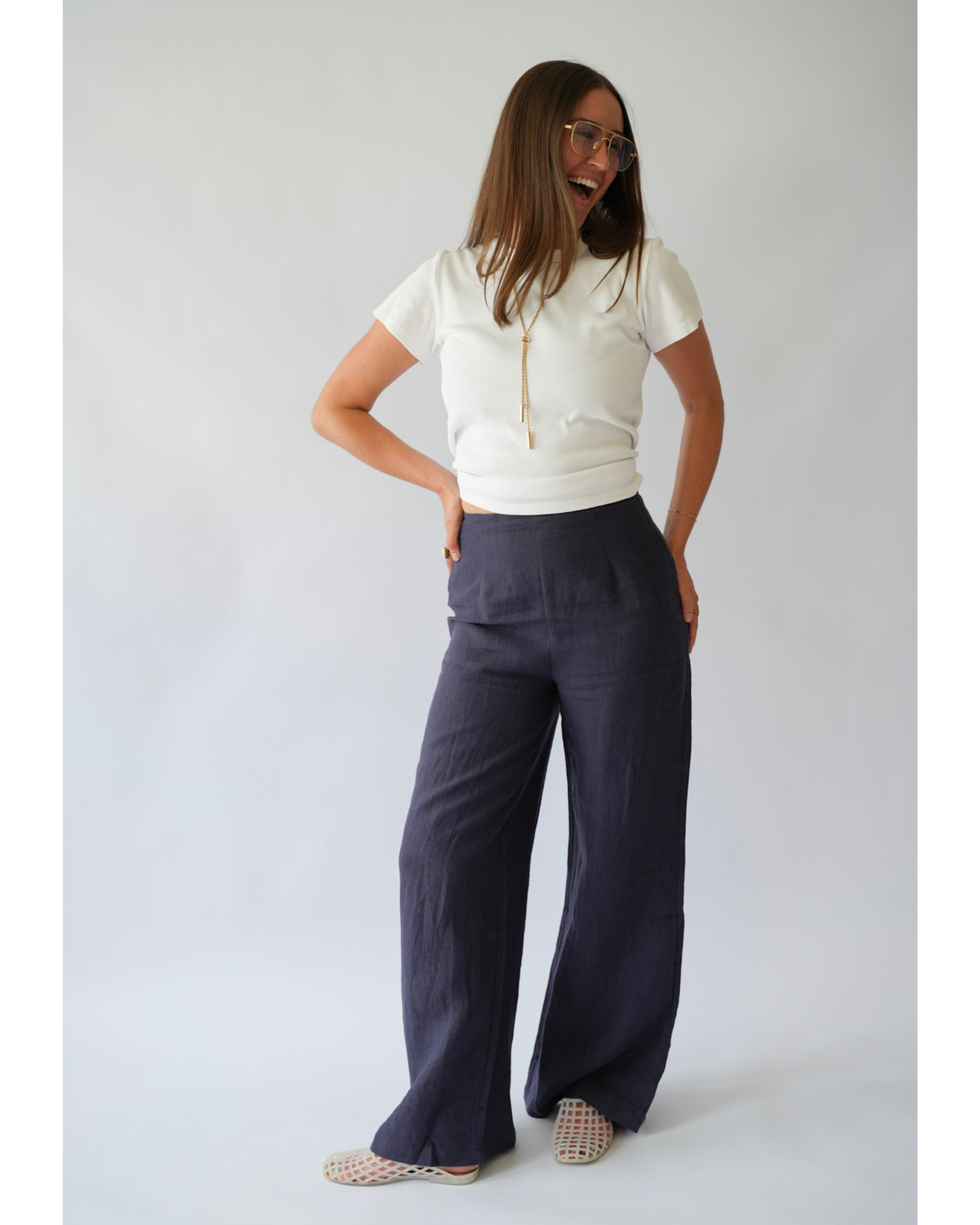Ritz Wide-Leg Linen Pants