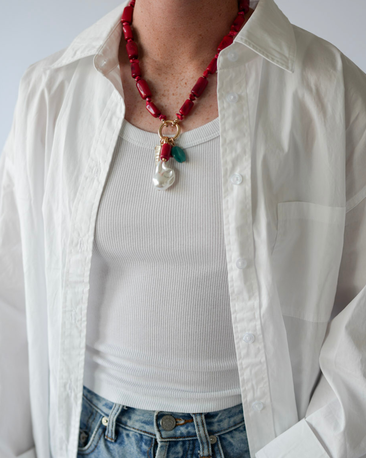 Riviera Beaded Charm Necklace