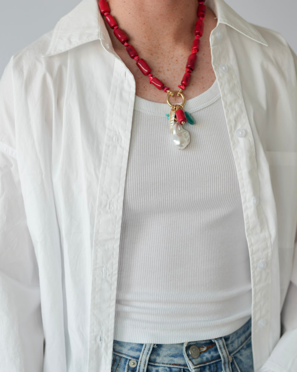 Riviera Beaded Charm Necklace