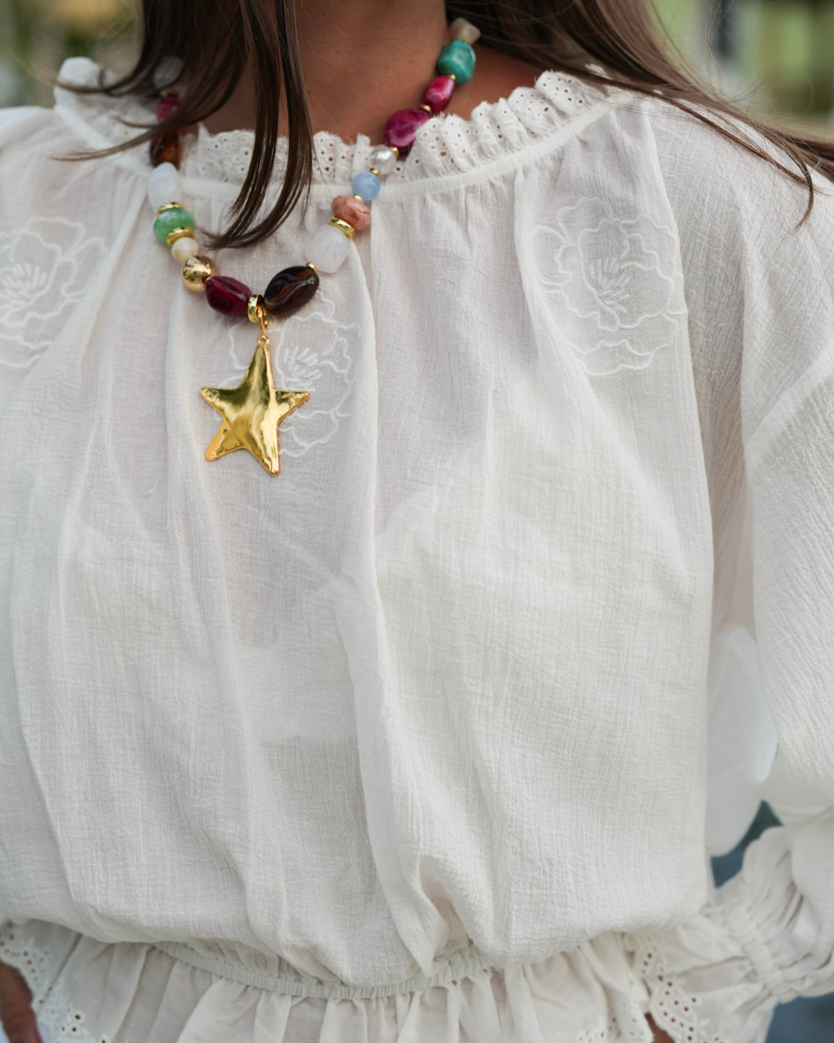 Ryan Beaded Star Necklace