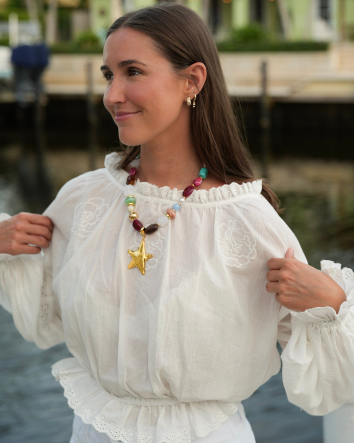 Ryan Beaded Star Necklace