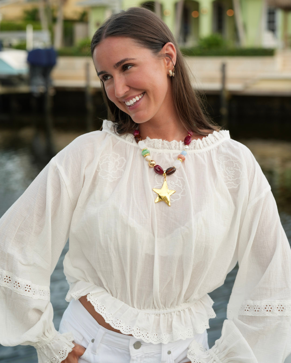 Ryan Beaded Star Necklace