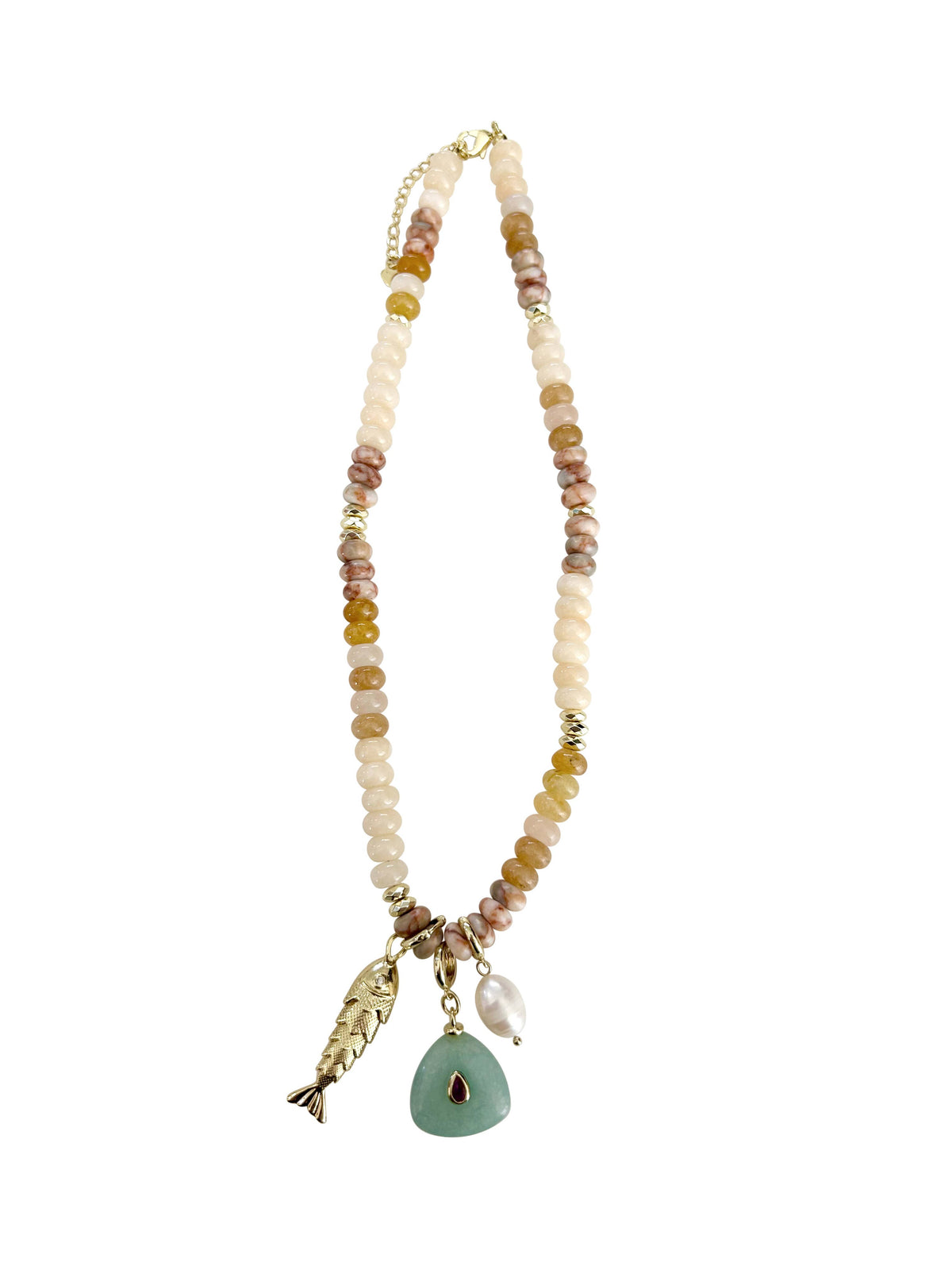 The Hazy Triple Charm Necklace