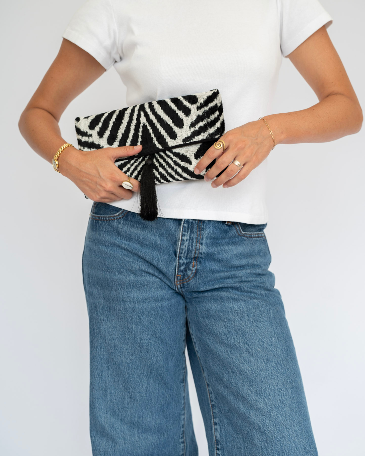 The After Hours Velvet Ikat Clutch
