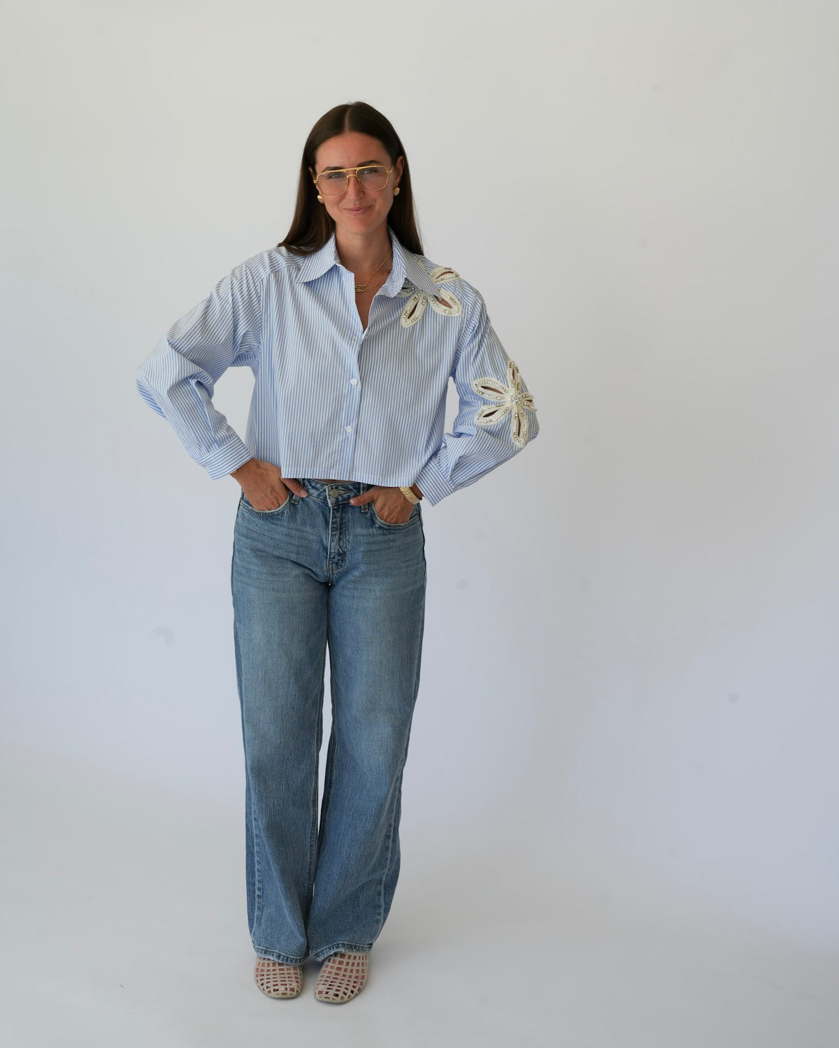 Flora Button Up