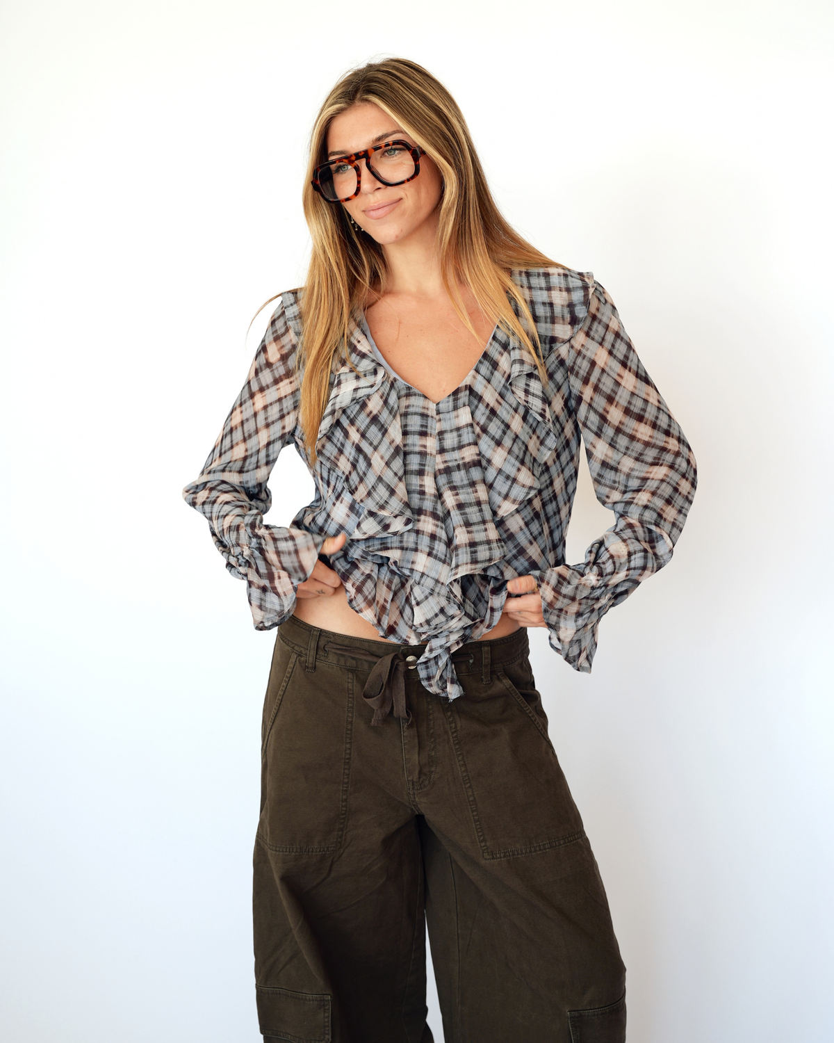 Vivi Plaid Blouse