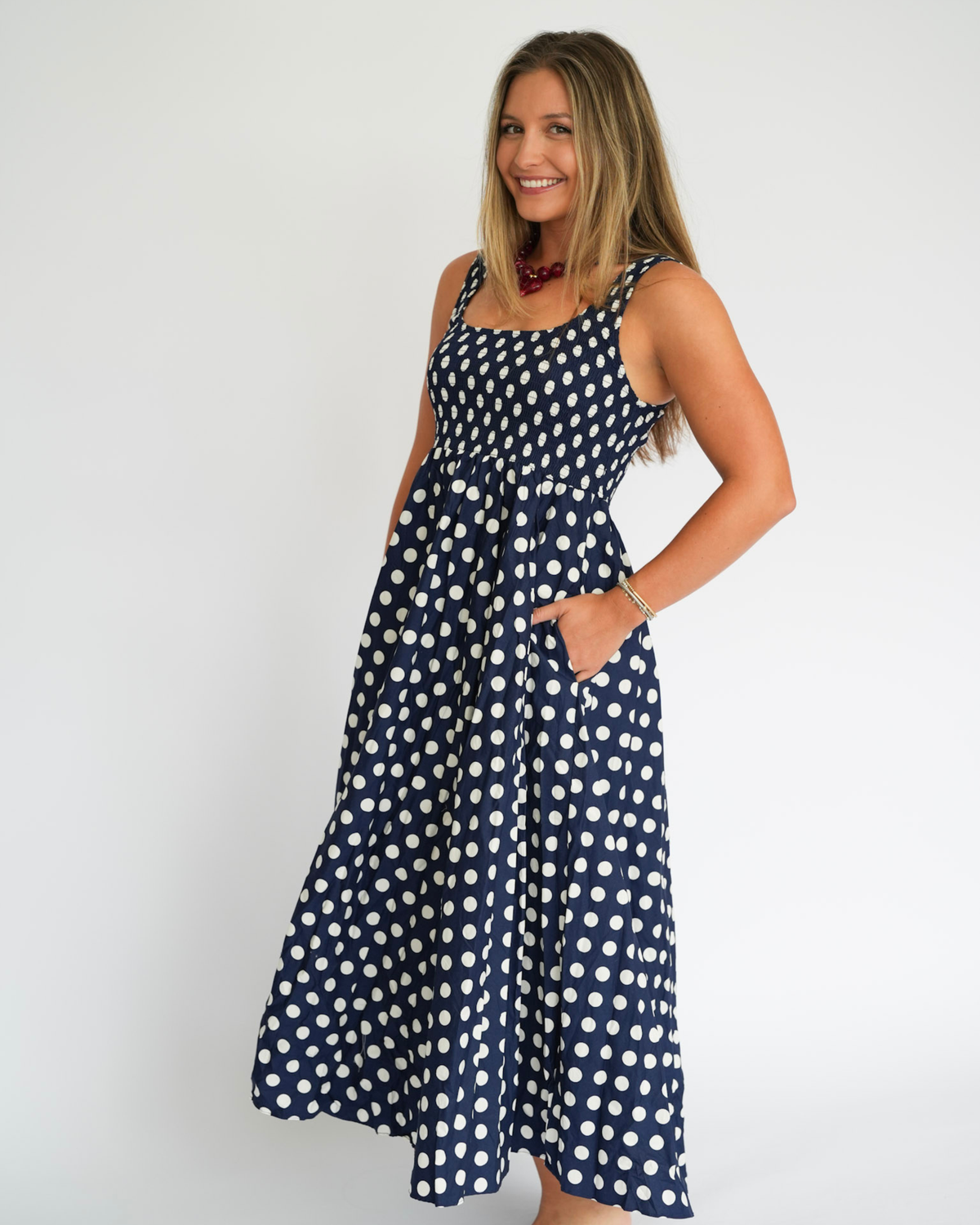 Ella Polka Dot Maxi Dress