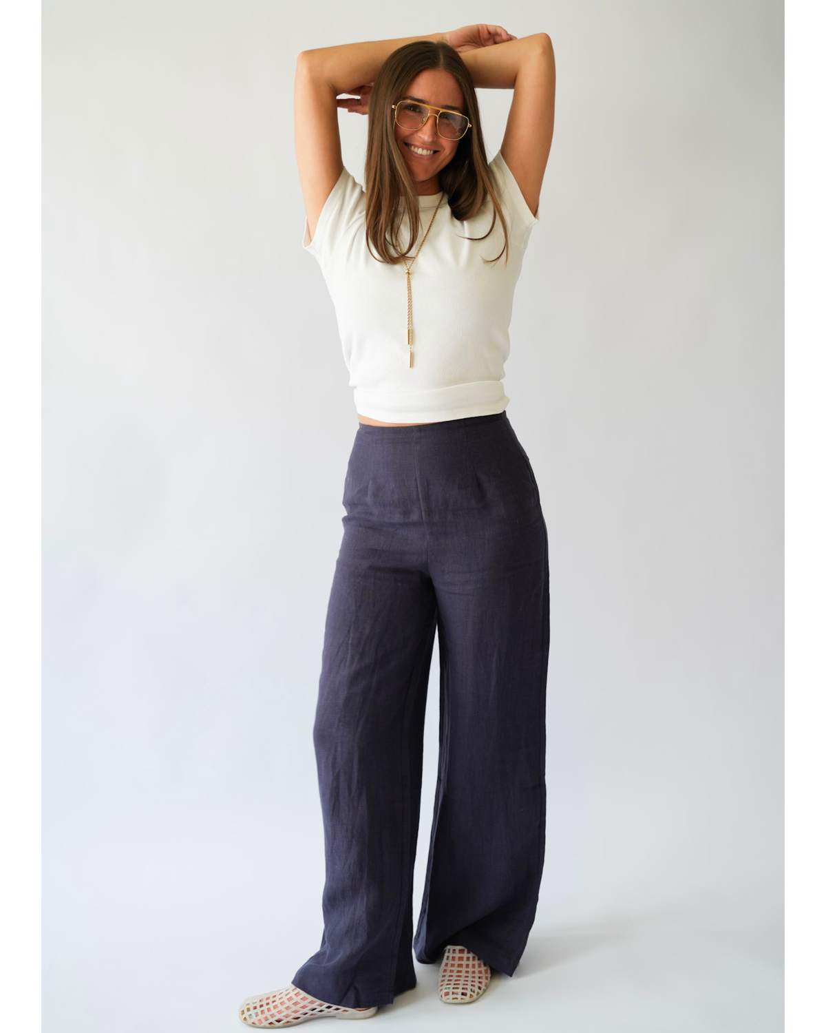 Ritz Wide-Leg Linen Pants